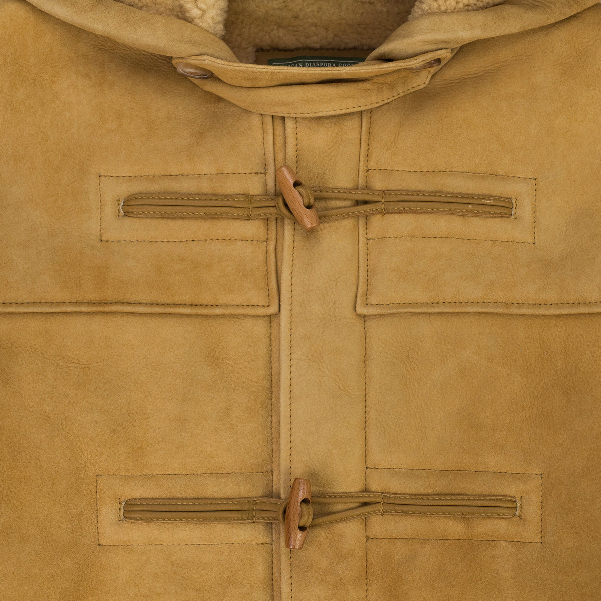 Camel Derry Shearling Duffle Coat