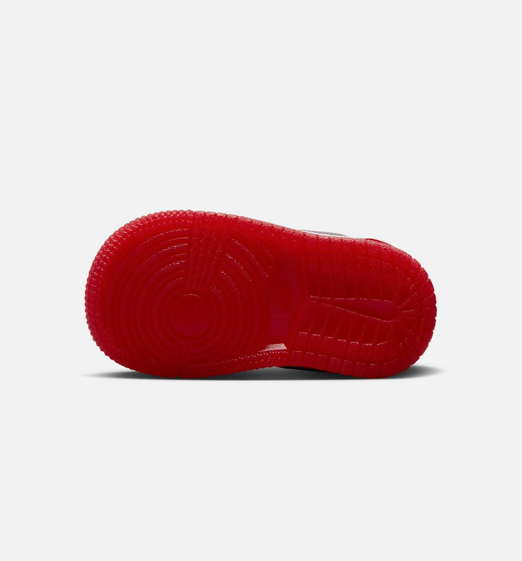 Air Jordan 1 Retro High OG Nails And Grails Baby & Toddler Sneakers - University Red / Metallic Silver