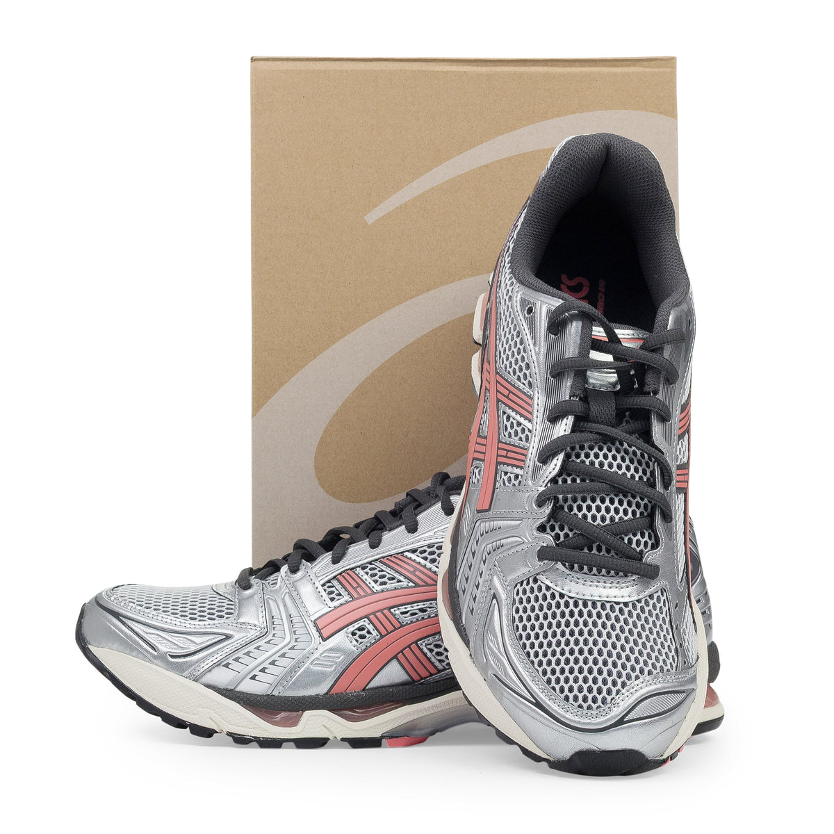 White / Silver / Papaya Gel-Kayano 14 Sneaker