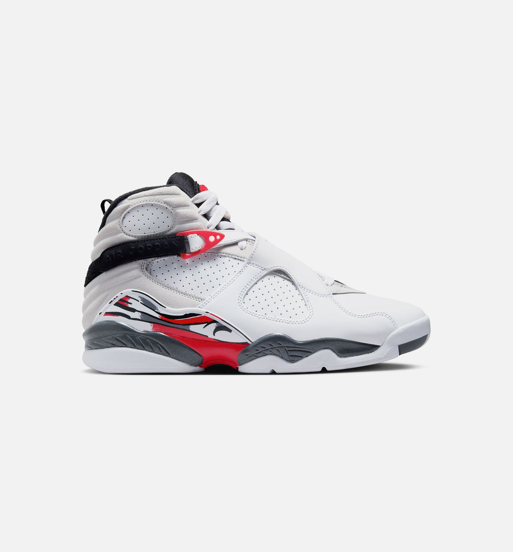 Air Jordan 8 Retro White and True Red Men's Lifestyle Shoes - White/Black/True Red