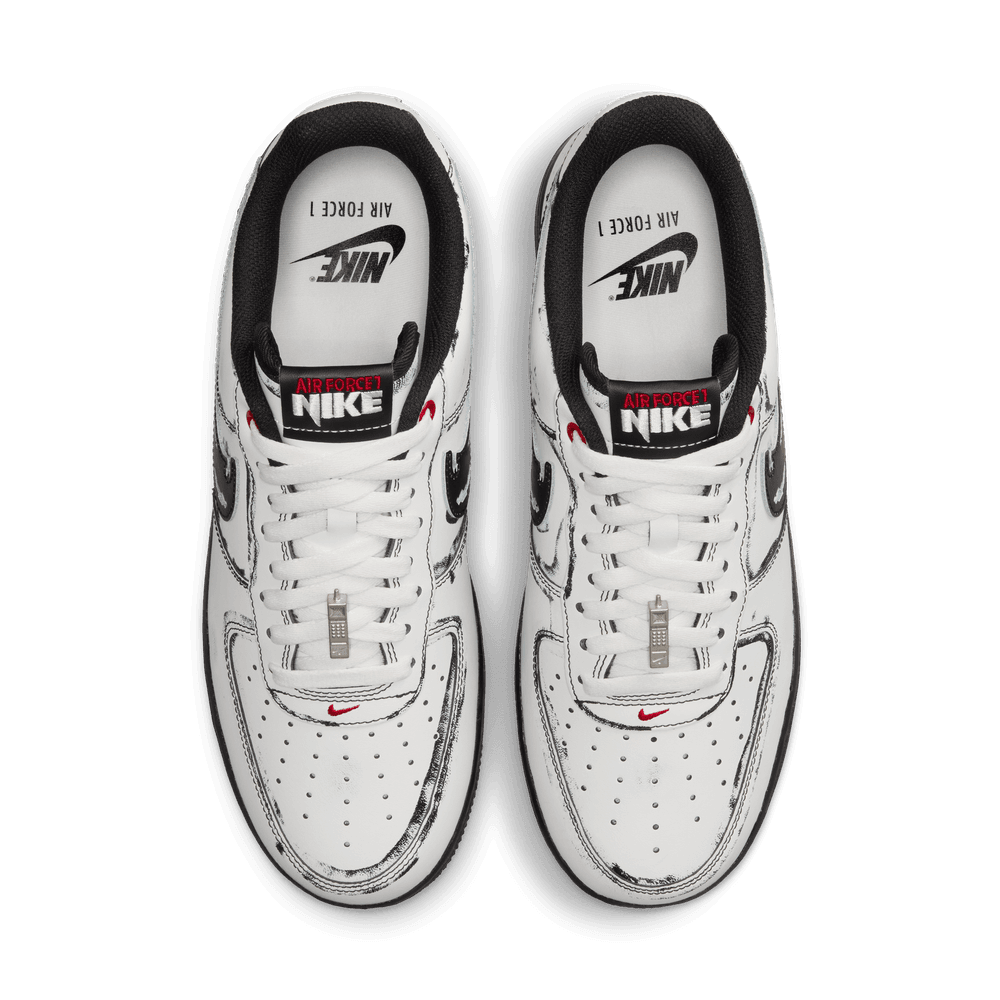 Nike Air Force 1 'Summit White/Metallic Silver-Black'