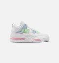 Air Jordan 4 Retro 'Medium Soft Pink' Preschool - White/Medium Soft Pink/Half Blue
