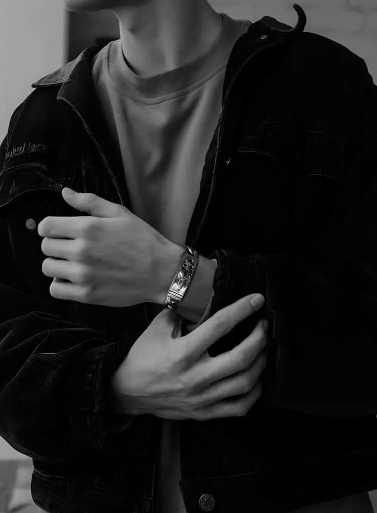 Chrome Hearts DAGGER ID FANCY LINK CLIP BRACELET -6