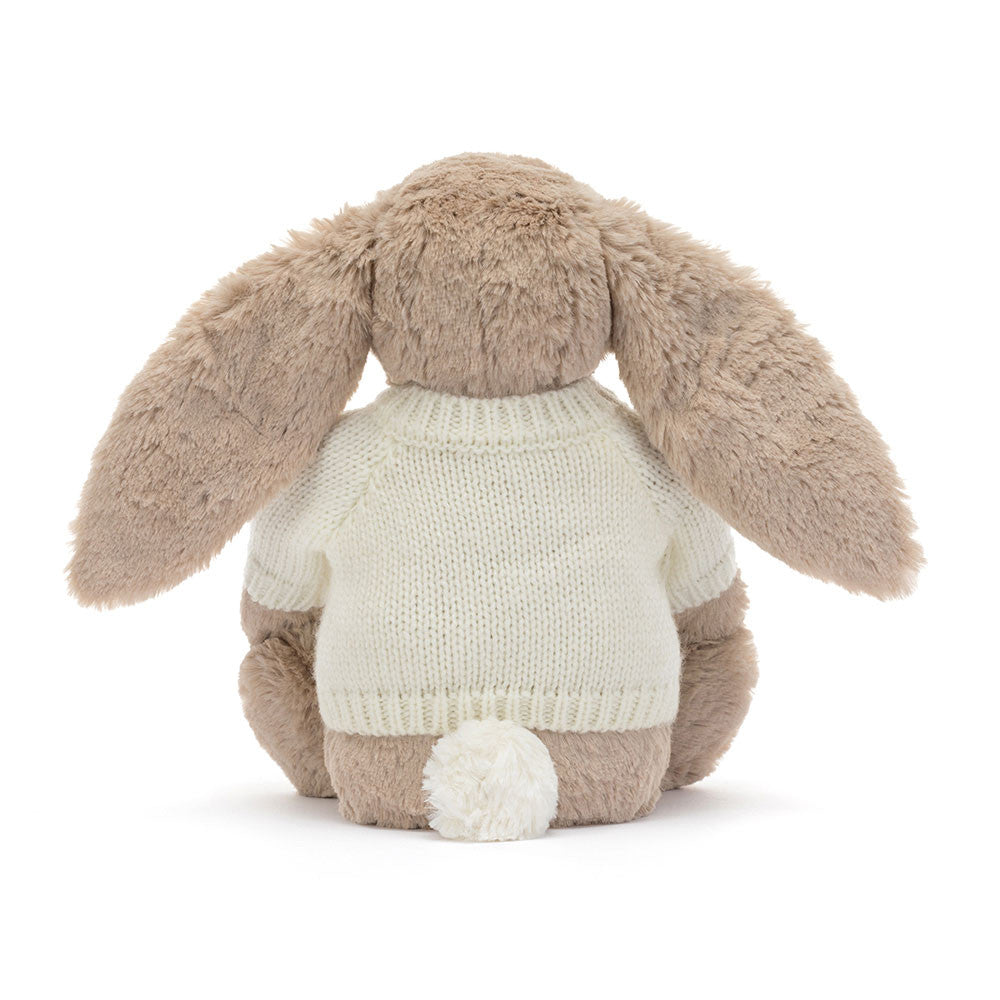 Blossom Beige Bunny 'Petal' with Personalized Cream Jumper