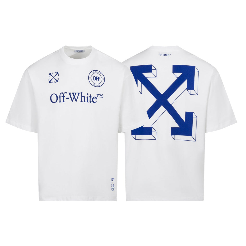 Off White Arrow Print Crew Neck Short Sleeve T Shirt Unisex