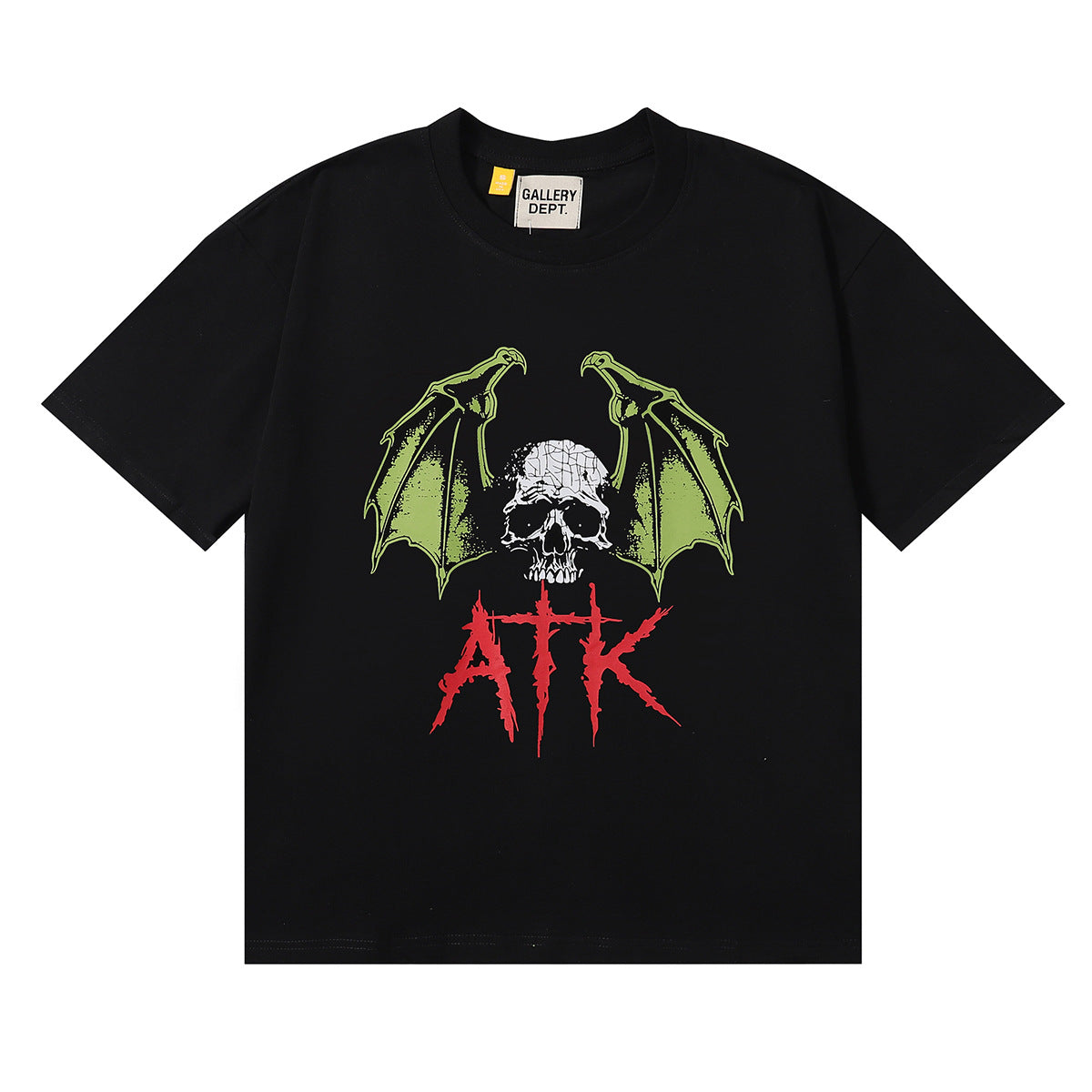 Gallery Dept T-Shirt Demon Skull Bronzing Letter Short Sleeve T-Shirt