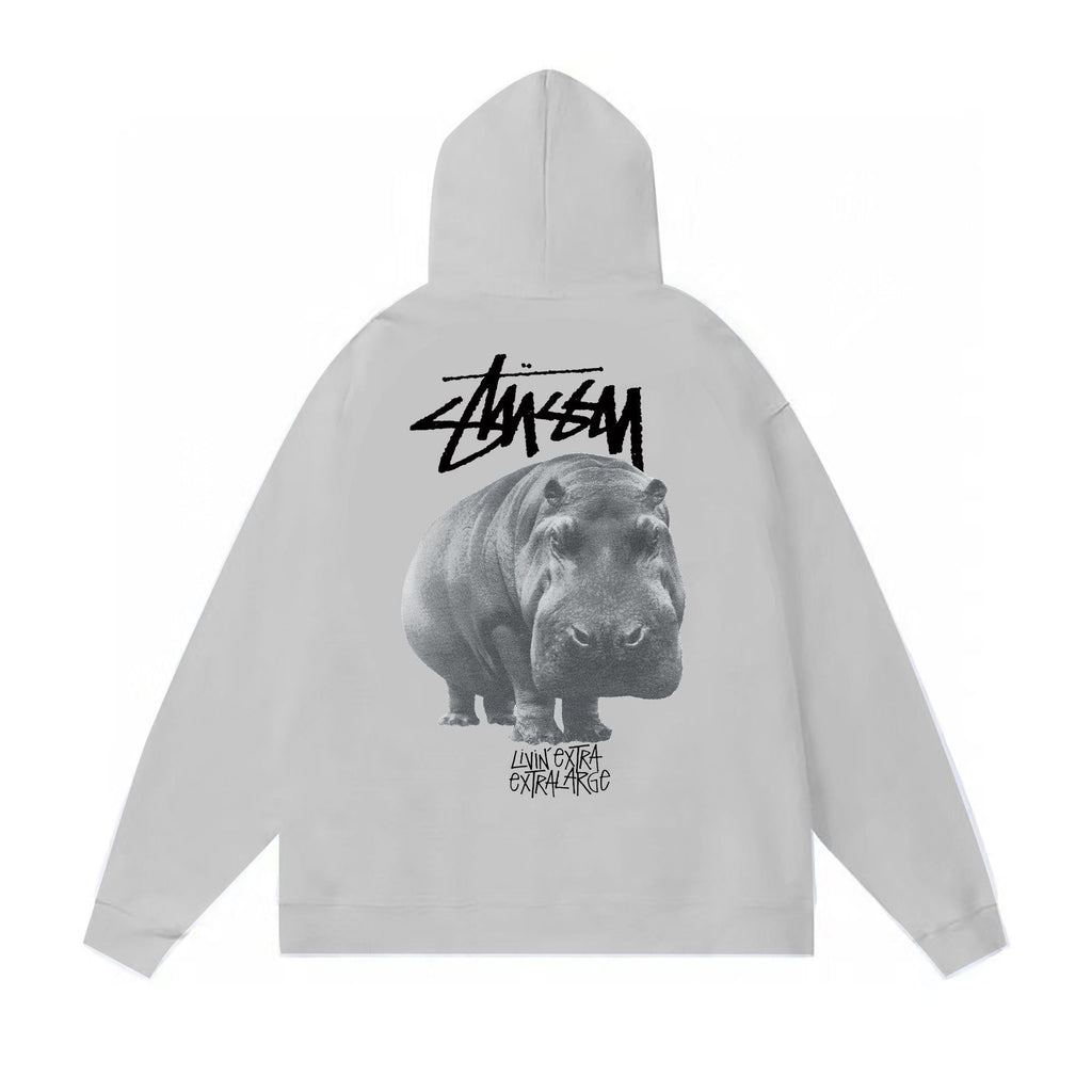 Stussy Hoodie Fall/Winter Fleece Hooded Sweater
