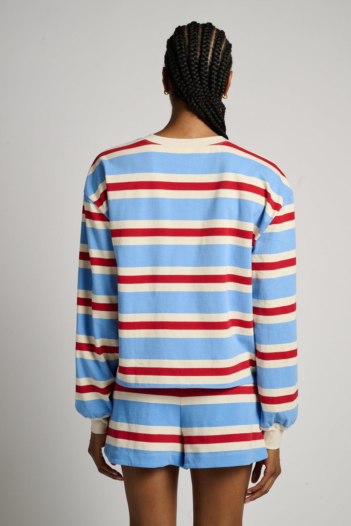 Striped Cotton Jersey Short