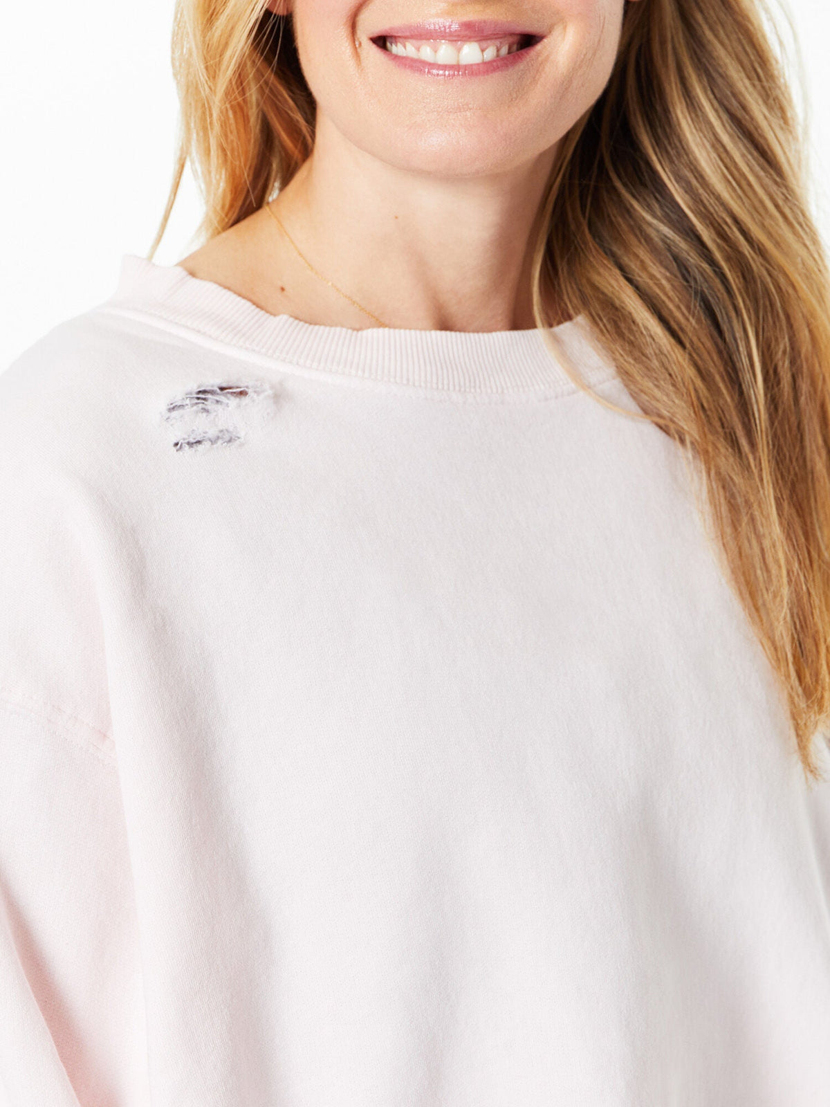 THE MOON ROSE CROPPED PULLOVER