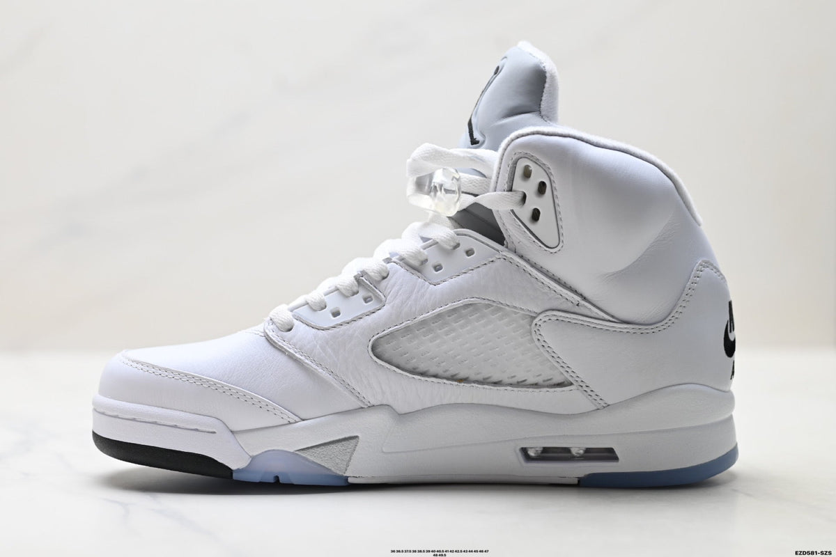 Air Jordan 5 Retro Triple White Sneakers