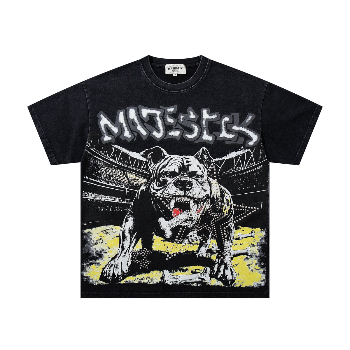 MAJESTIK Bulldog Graphic Short-Sleeve T-Shirt
