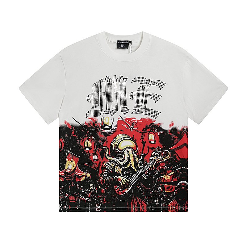 MIXED EMOTION Gothic Illustrated Graphic T-Shirt