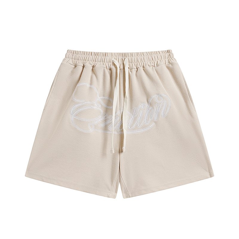 MIXED EMOTION Embroidered Drawstring Shorts