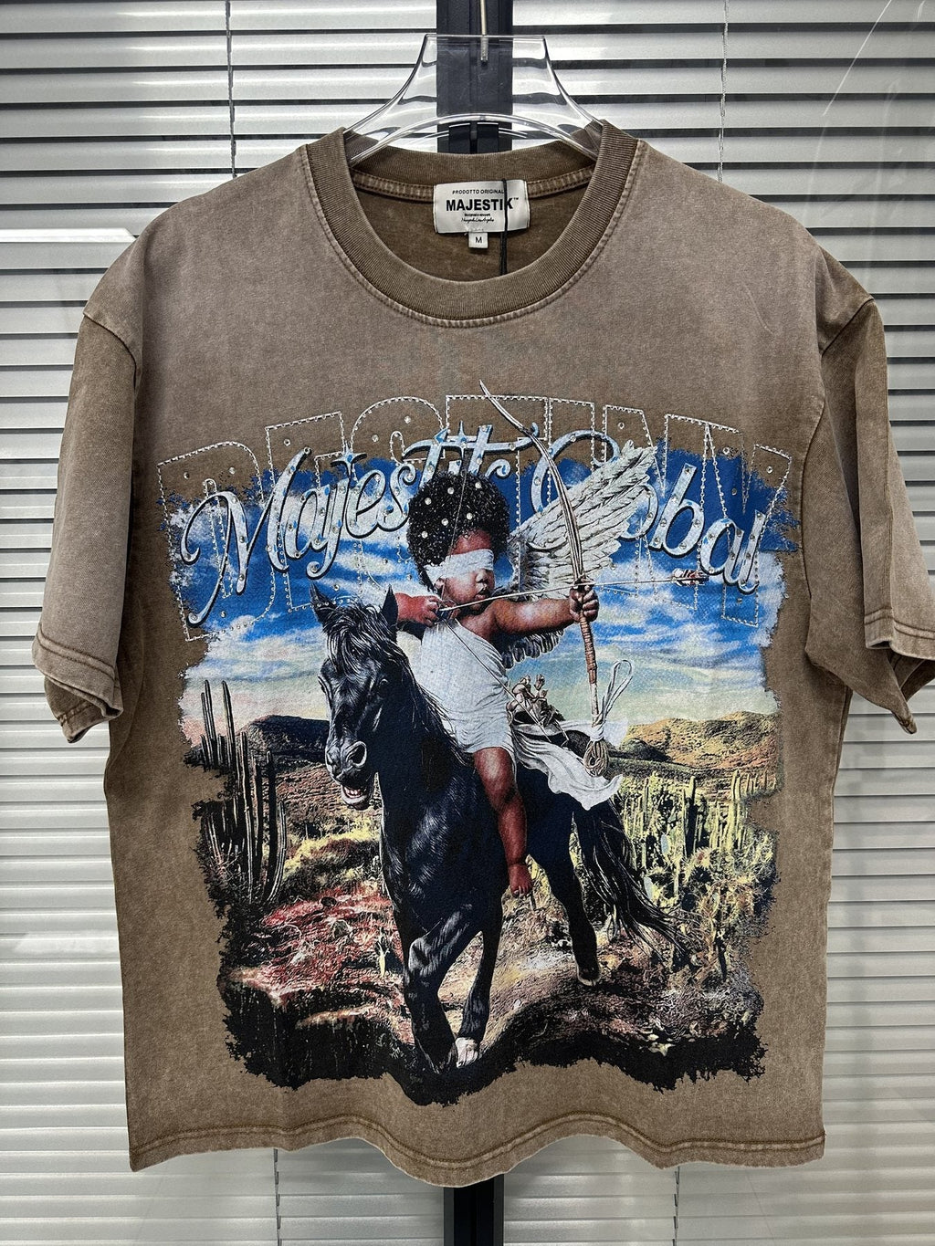 MAJESTIK Western Horse Graphic T-Shirt
