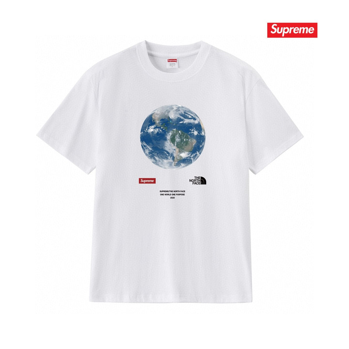Supreme One World Earth Graphic T-Shirt