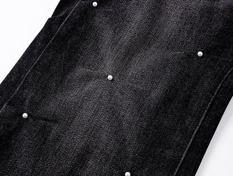 Purple Brand Black Embellished Jeans