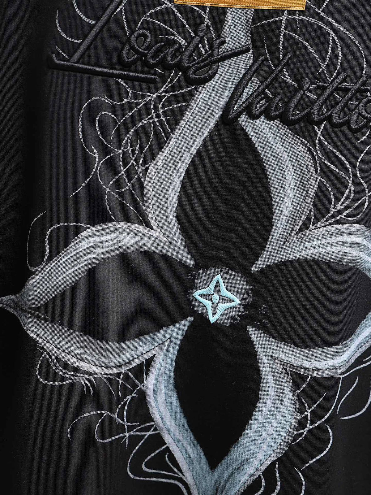 Louis Vuitton*LV Floral Embroidered Short-Sleeve T-Shirt