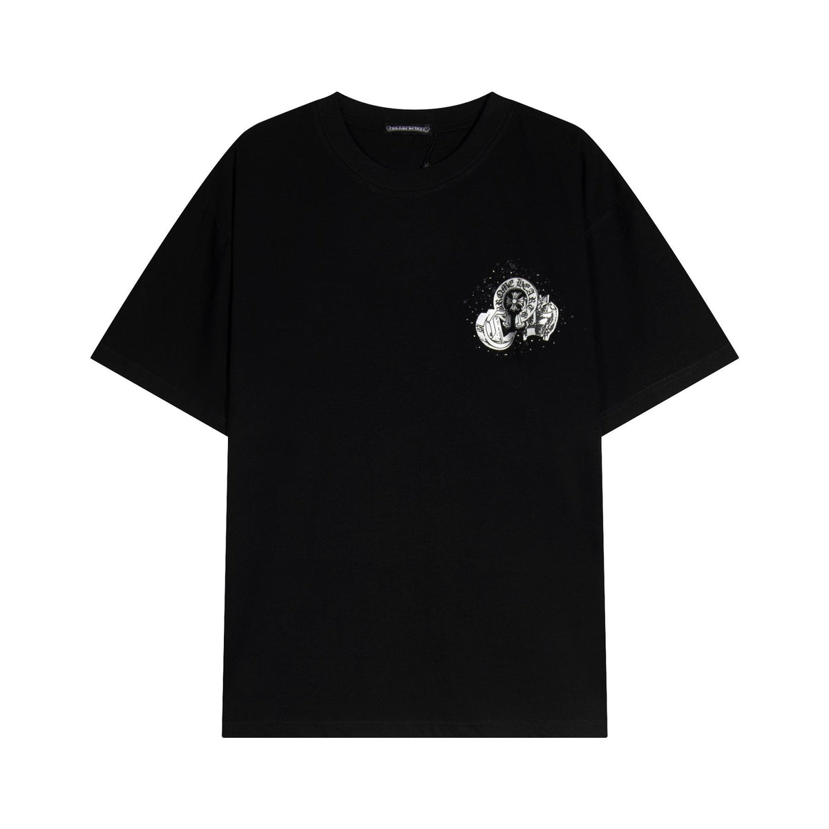 Chrome Hearts Splatter Rhinestone Graphic T-Shirt