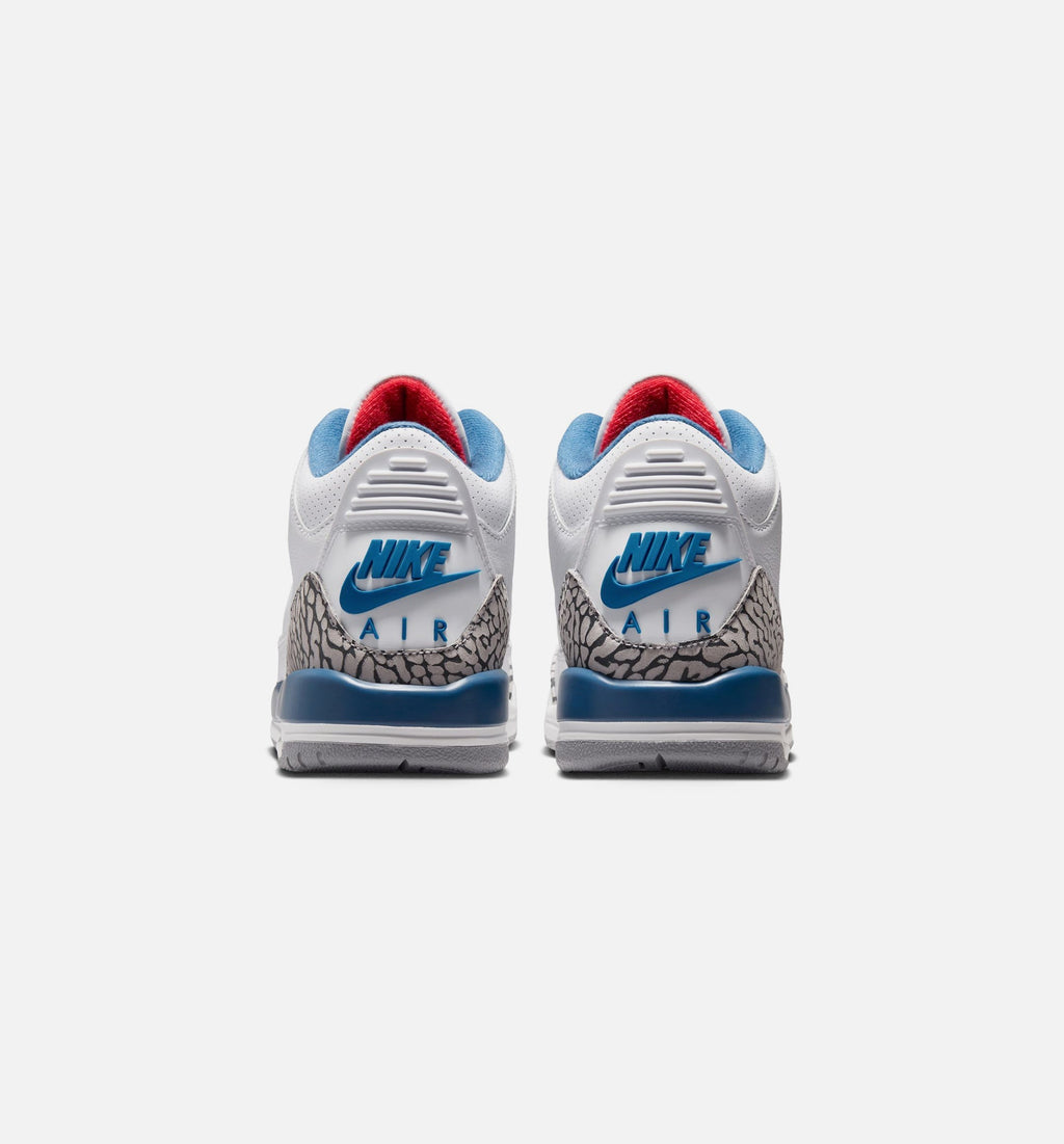 Air Jordan 3 Retro OG True Blue Grade School Lifestyle Shoe – White/Fire Red/True Blue