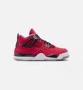 Air Jordan 4 Retro Toro Bravo Preschool Shoes - Fire Red White Black Cement Grey