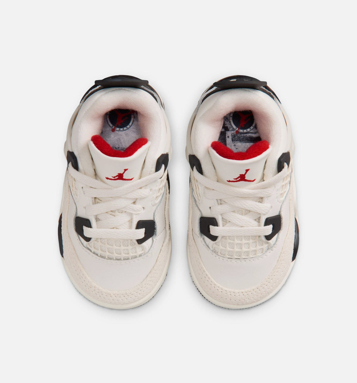 Air Jordan 4 Retro Flight Club Infant/Toddler Lifestyle Shoe – Sail/Black/University Red