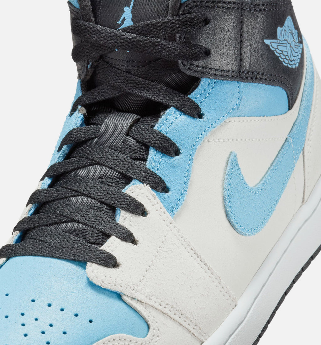 Air Jordan 1 Mid SE Men's Lifestyle Shoes - Summit White/Blue Chill/Black