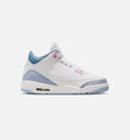 Air Jordan 3 Retro Cobalt Bliss Grade School Sneakers - White / Cobalt Bliss / Football Grey / Pink Glow