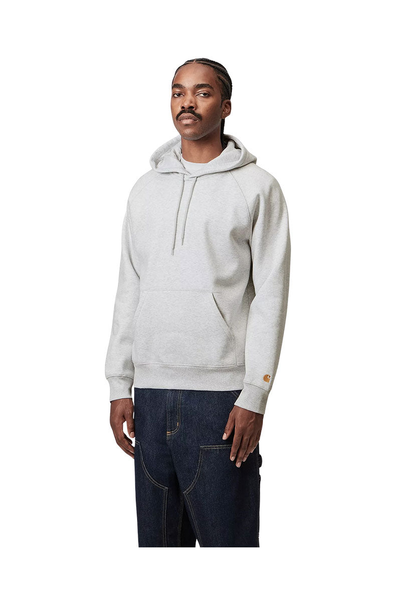CARHARTT WIP CHASE HOODED SWEAT Ash Heather / Gold