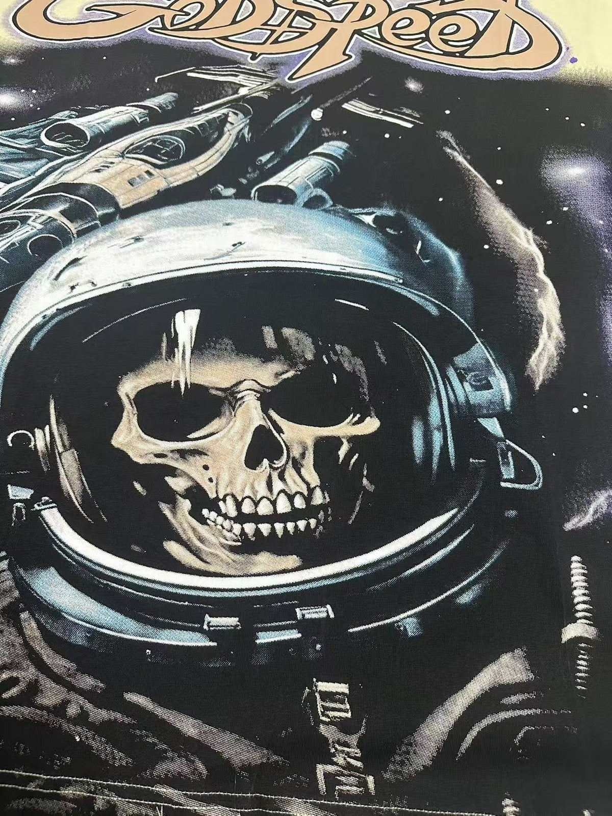 Godspeed Out of Many One Astronaut Skull Graphic T-Shirt