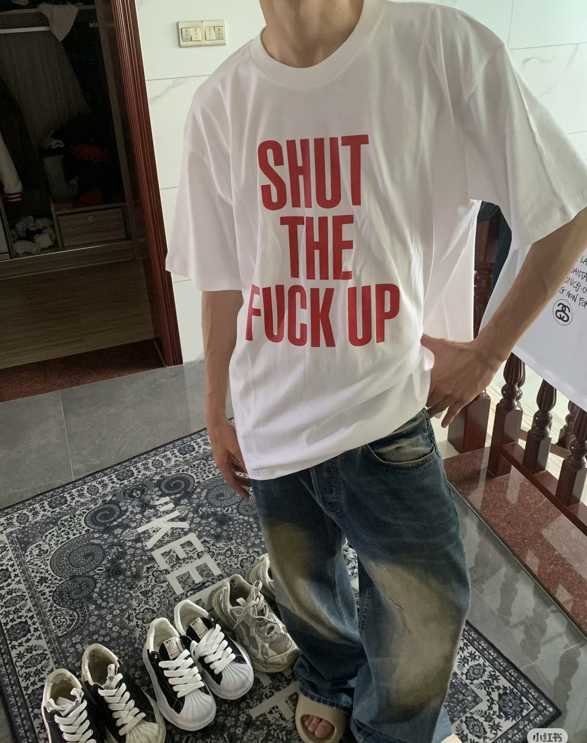 Supreme Shut The Fuck Up Graphic T-Shirt