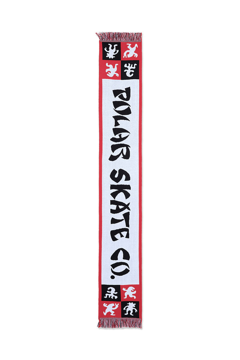 POLAR FOOTBALL SCARF Checkers Red