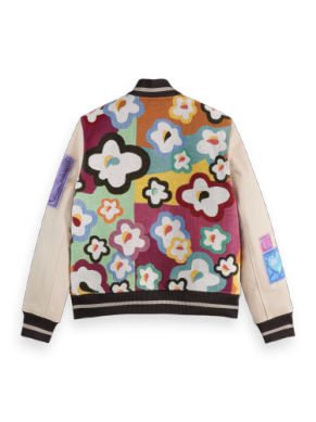 S&S Burton Morris Jacket 'Flowers/Hearts AOP'