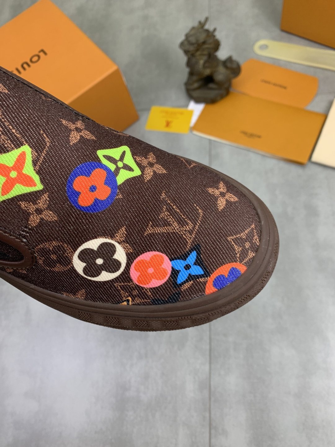Louis Vuitton Floral Print Slip-On Shoes