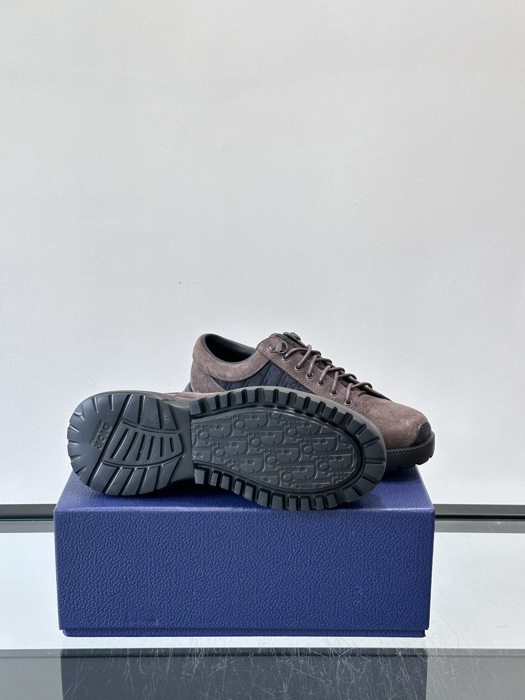 Dior Taupe Lace-Up Derby Shoes