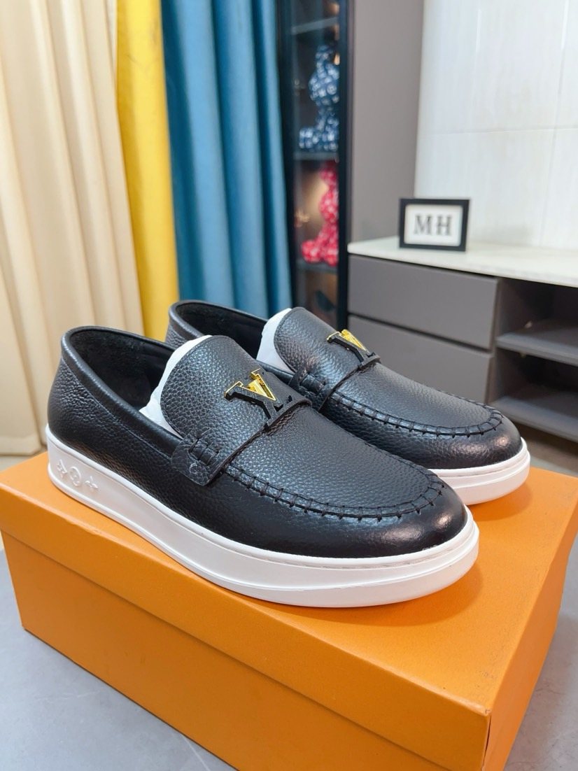 Louis Vuitton Textured Slip-On Shoes