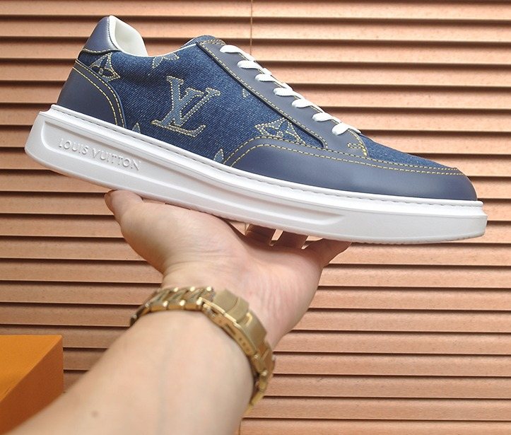 Louis Vuitton Blue Monogram Low-Top Sneakers