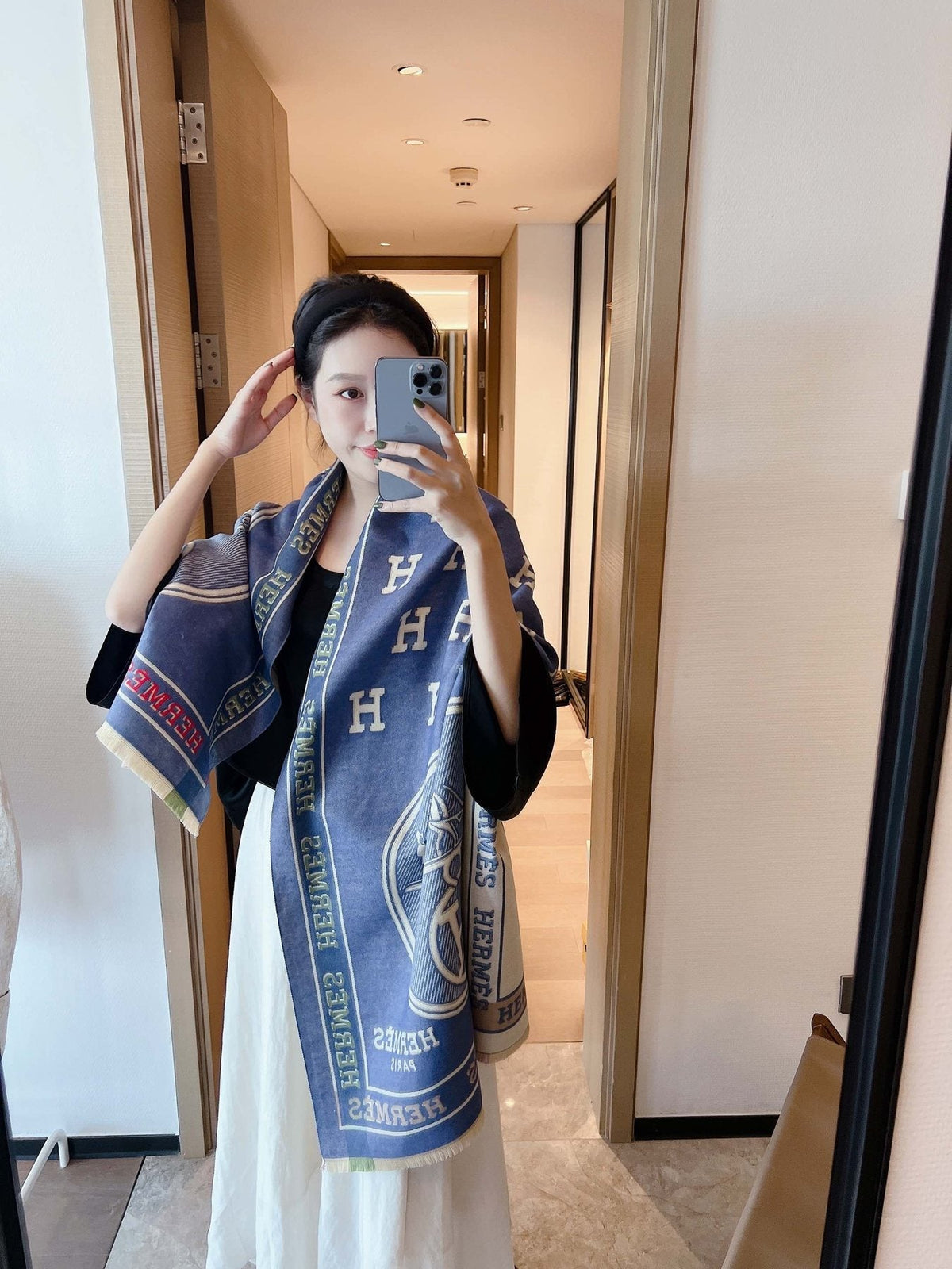Hermès Equestrian Motif Scarf