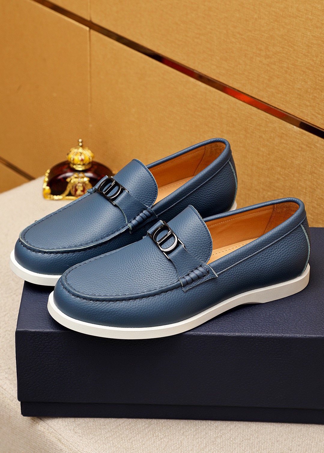 Dior Textured Leather Slip-On Shoes