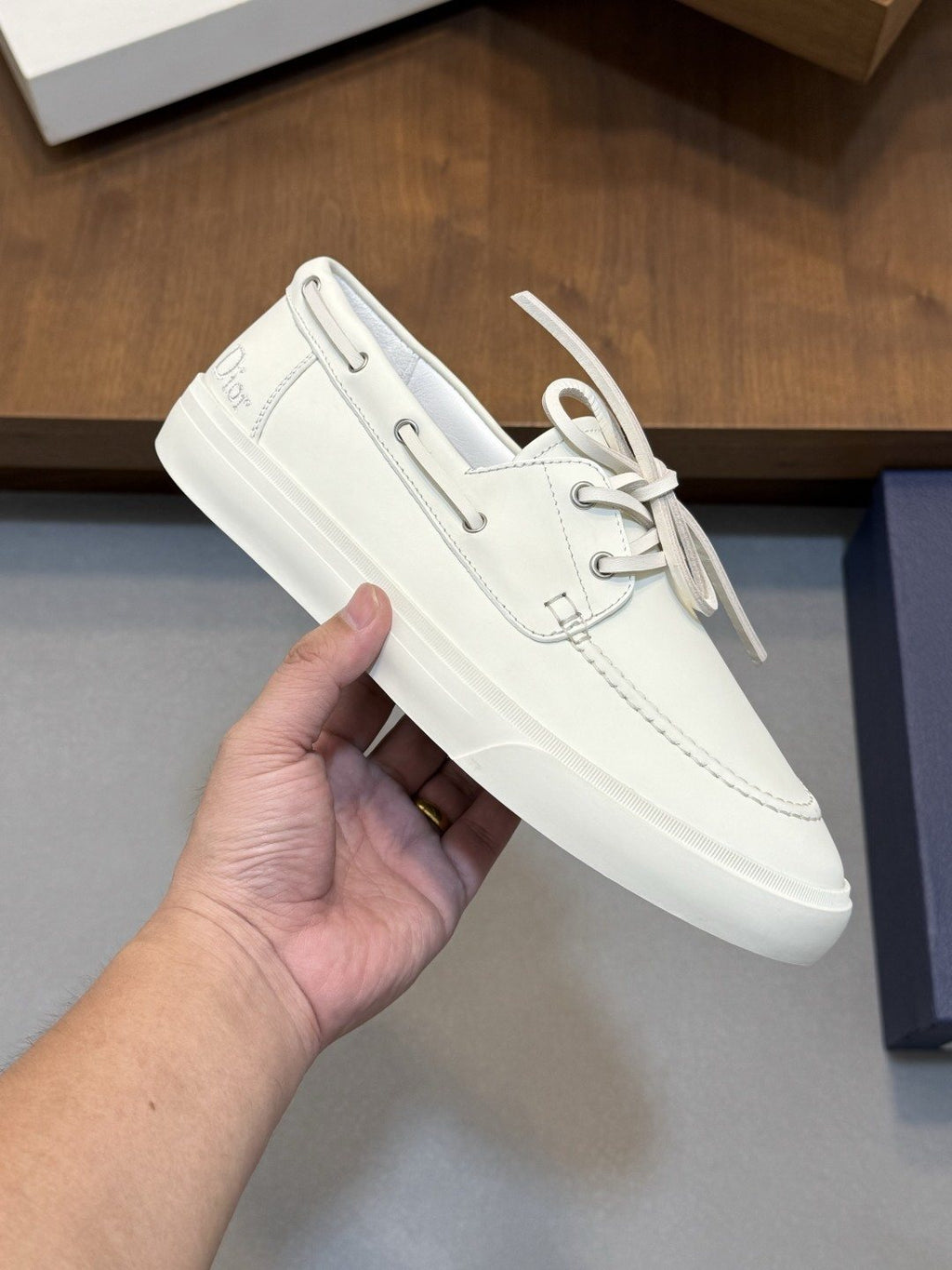 Dior Men's Contrast-Trim Lace-Up Casual Shoes