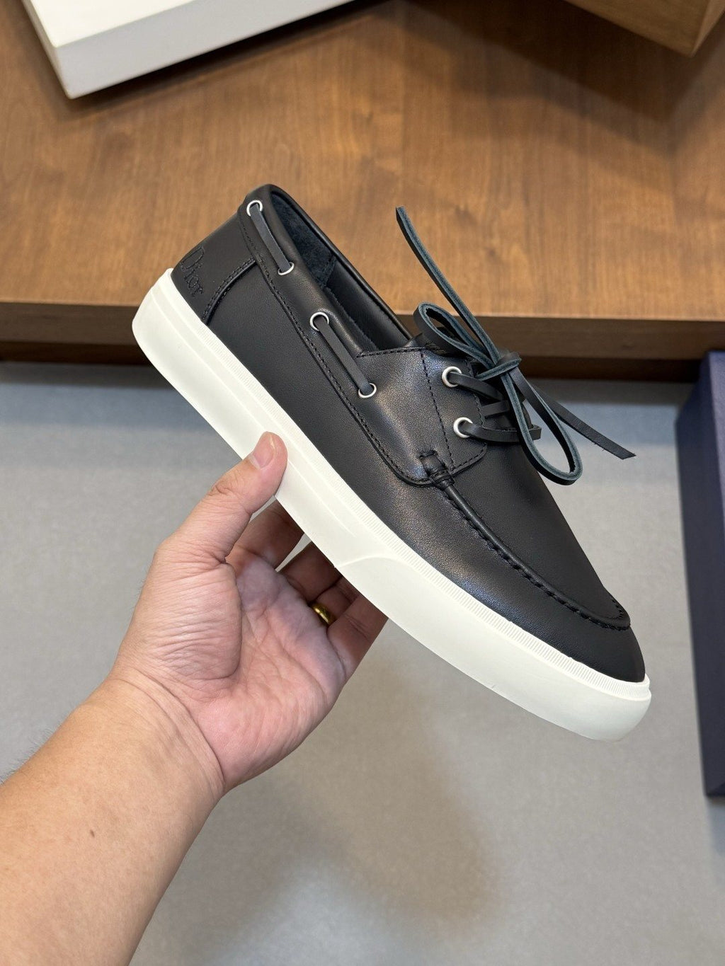 Dior Men's Contrast-Trim Lace-Up Casual Shoes