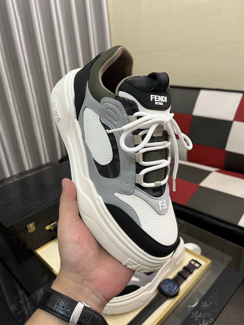 Fendi FD Match Paneled Sneakers