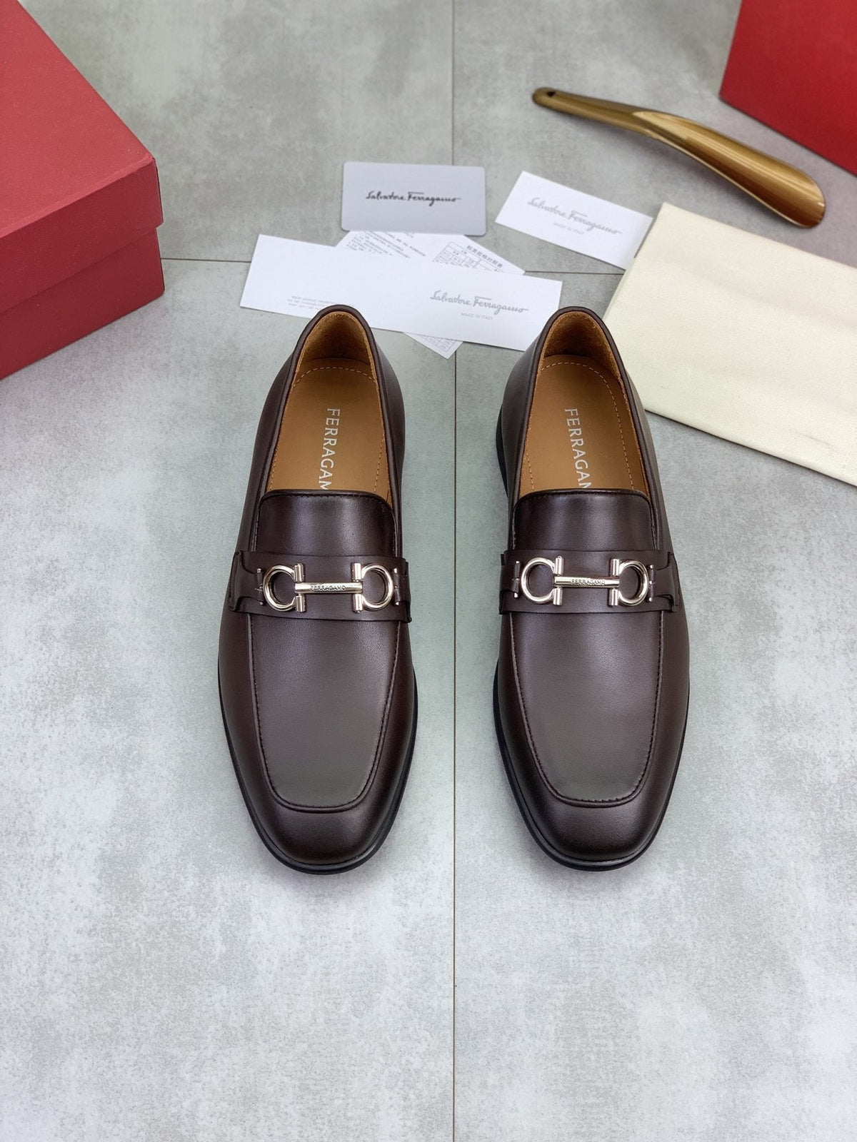 Salvatore Ferragamo Metal Bit Loafers