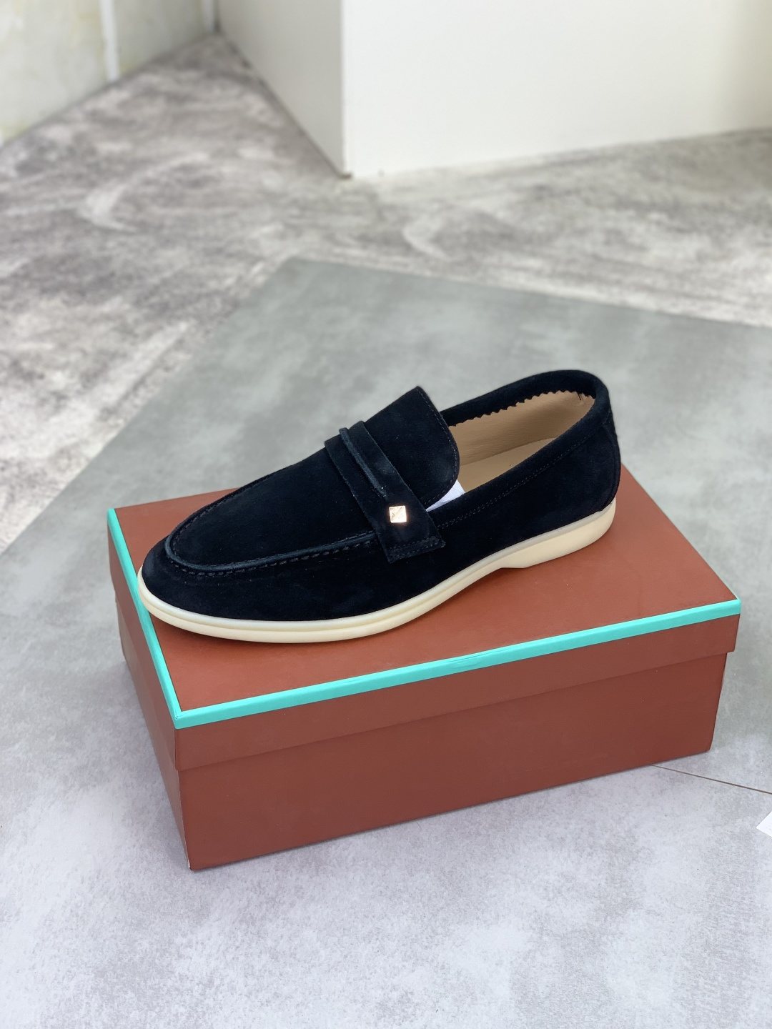 Loro Piana Textured Apron-Toe Loafers