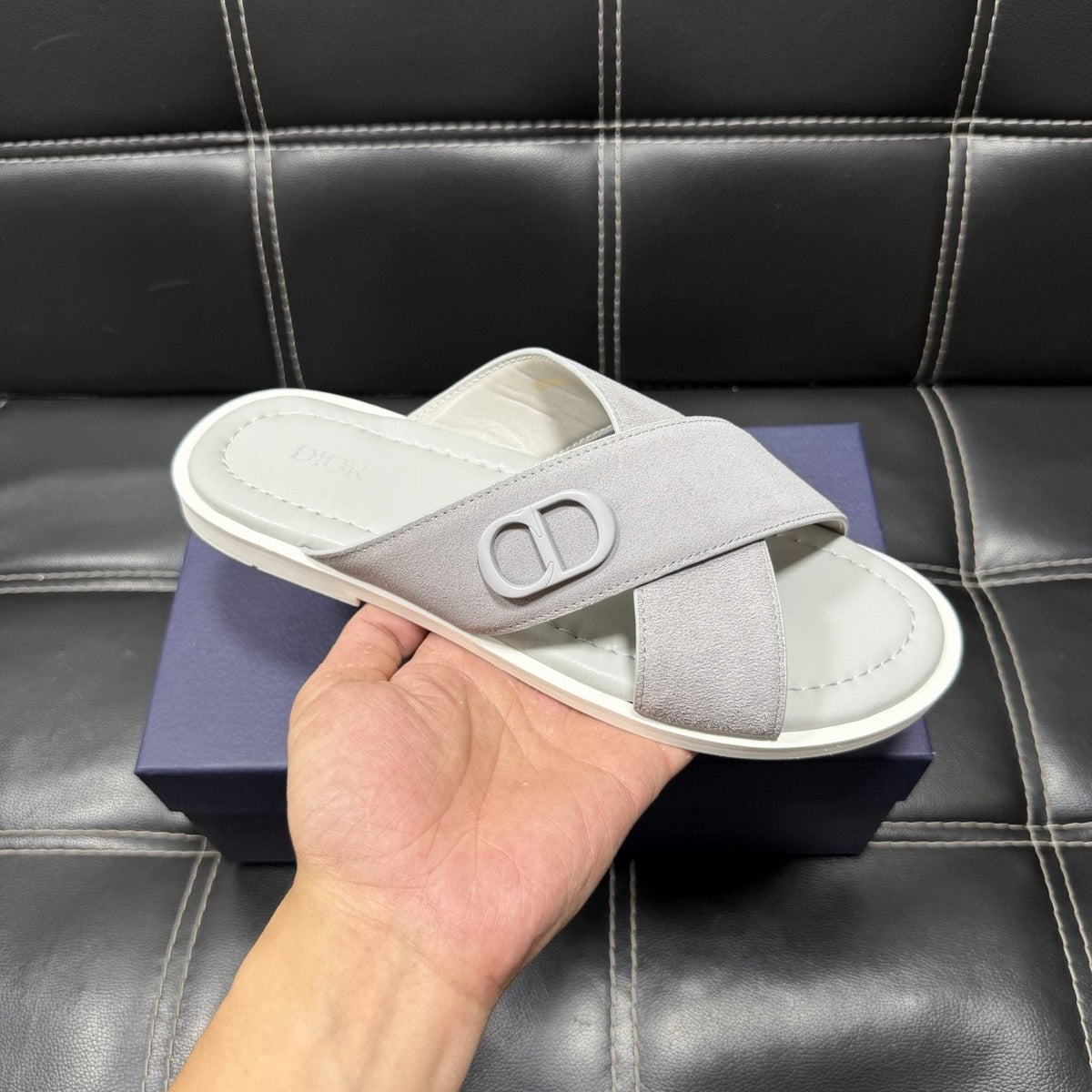 Dior Men's Crossover Slide Sandals