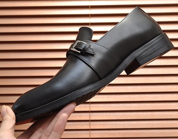 Hermès Men's Black Buckle Loafers