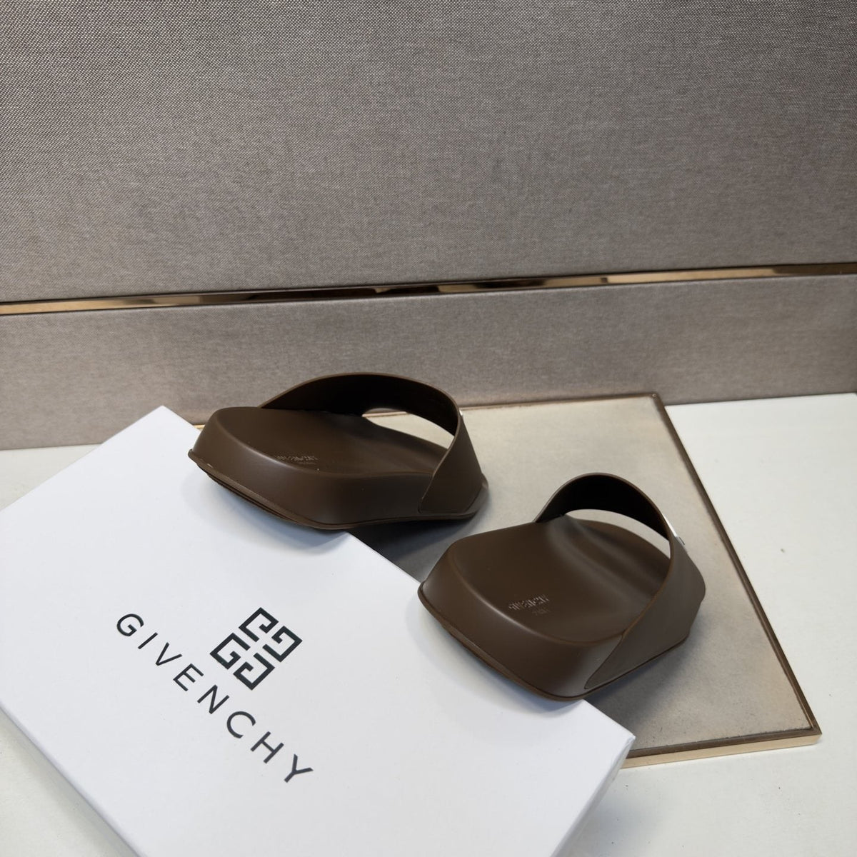 Givenchy Men's Logo Strap Slide Sandals - Open Toe And Slip-On Design
