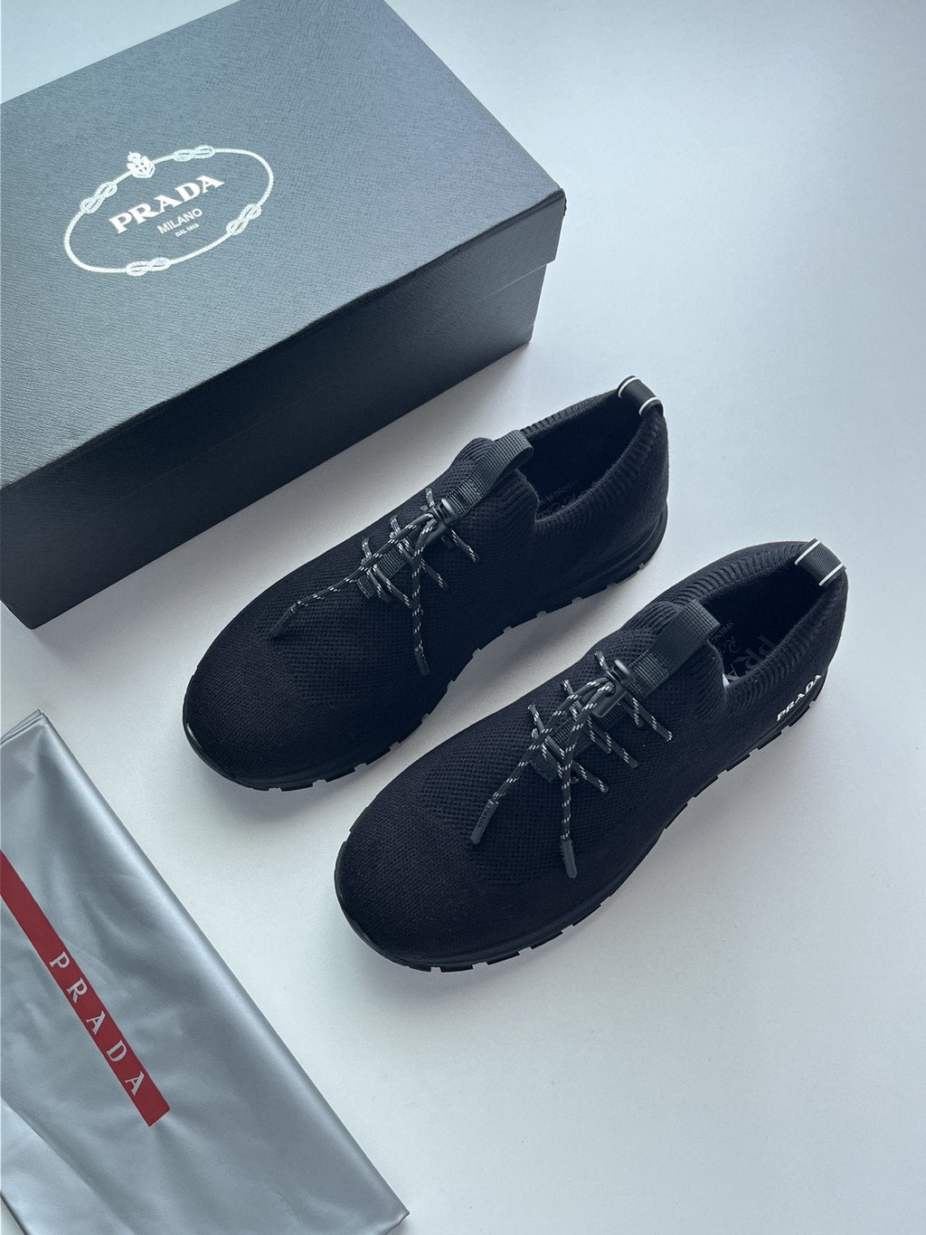 Prada Knit Sock-Style Sneakers