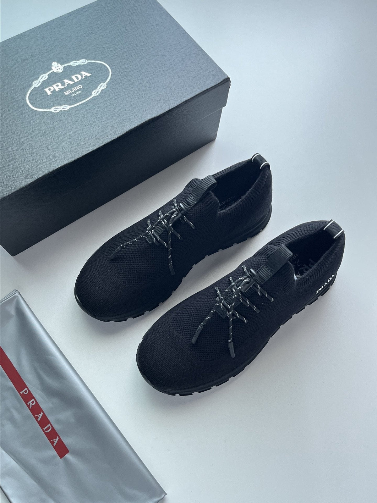 Prada Knit Sock-Style Sneakers