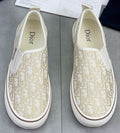 Dior Cream Beige Patterned Slip-On Sneakers