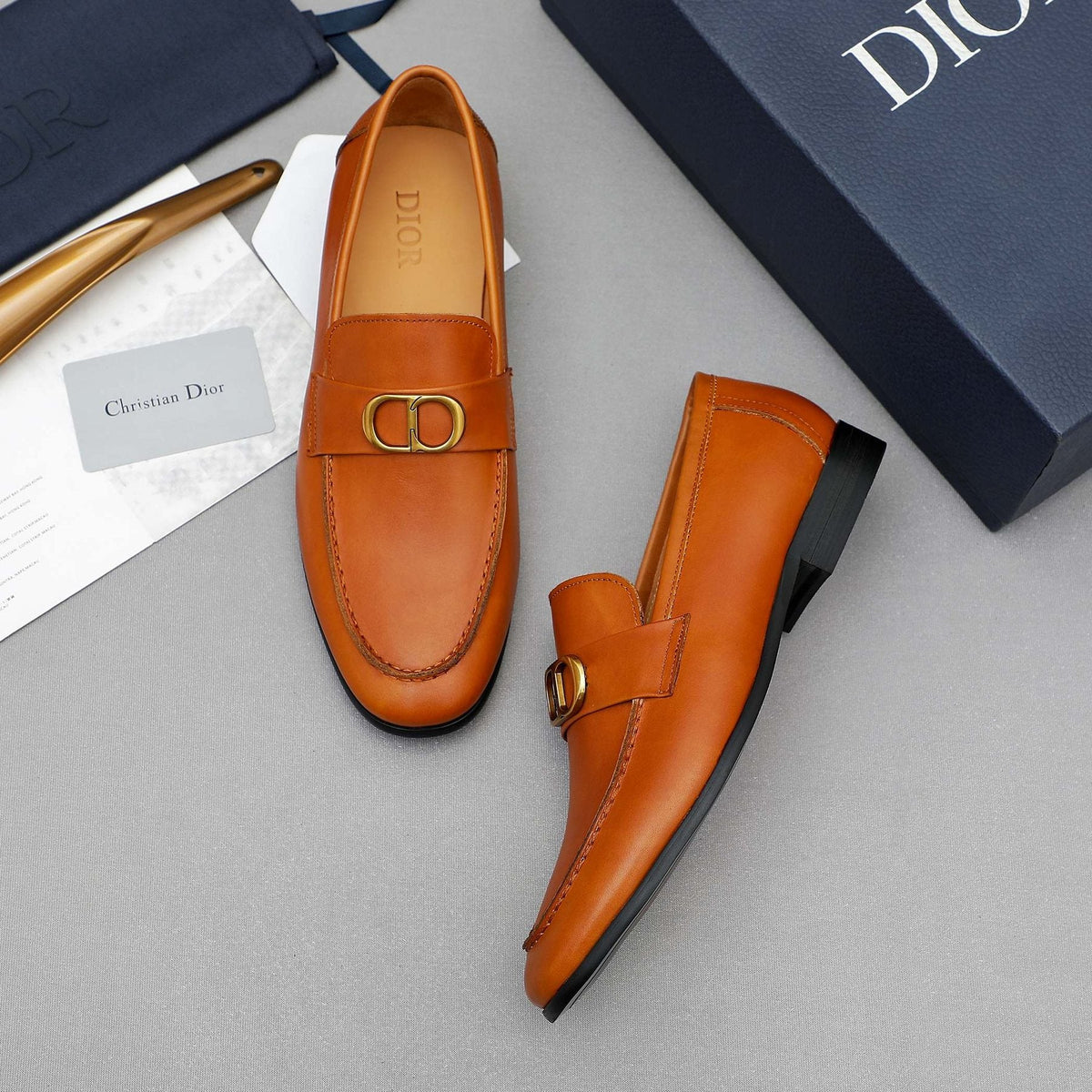 Dior Men's Double-Ring Buckle Loafers